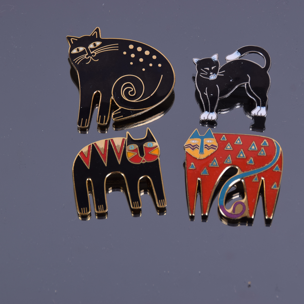 Collection of Pins With Cat Box