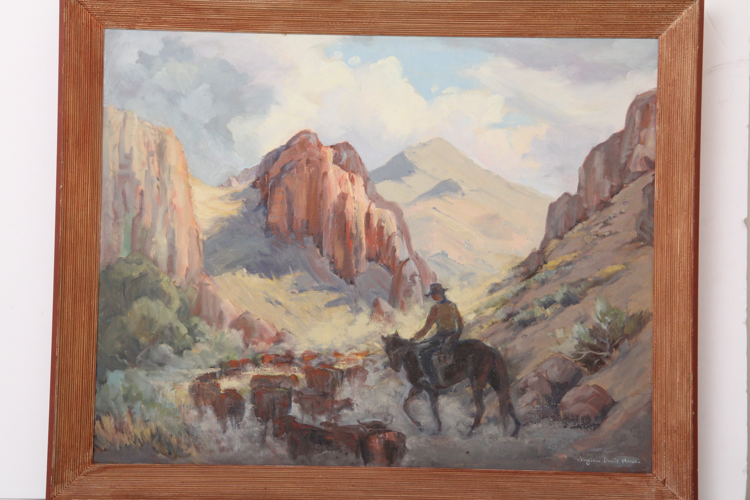 Virginia Davis Harsh Western Landscape Painting