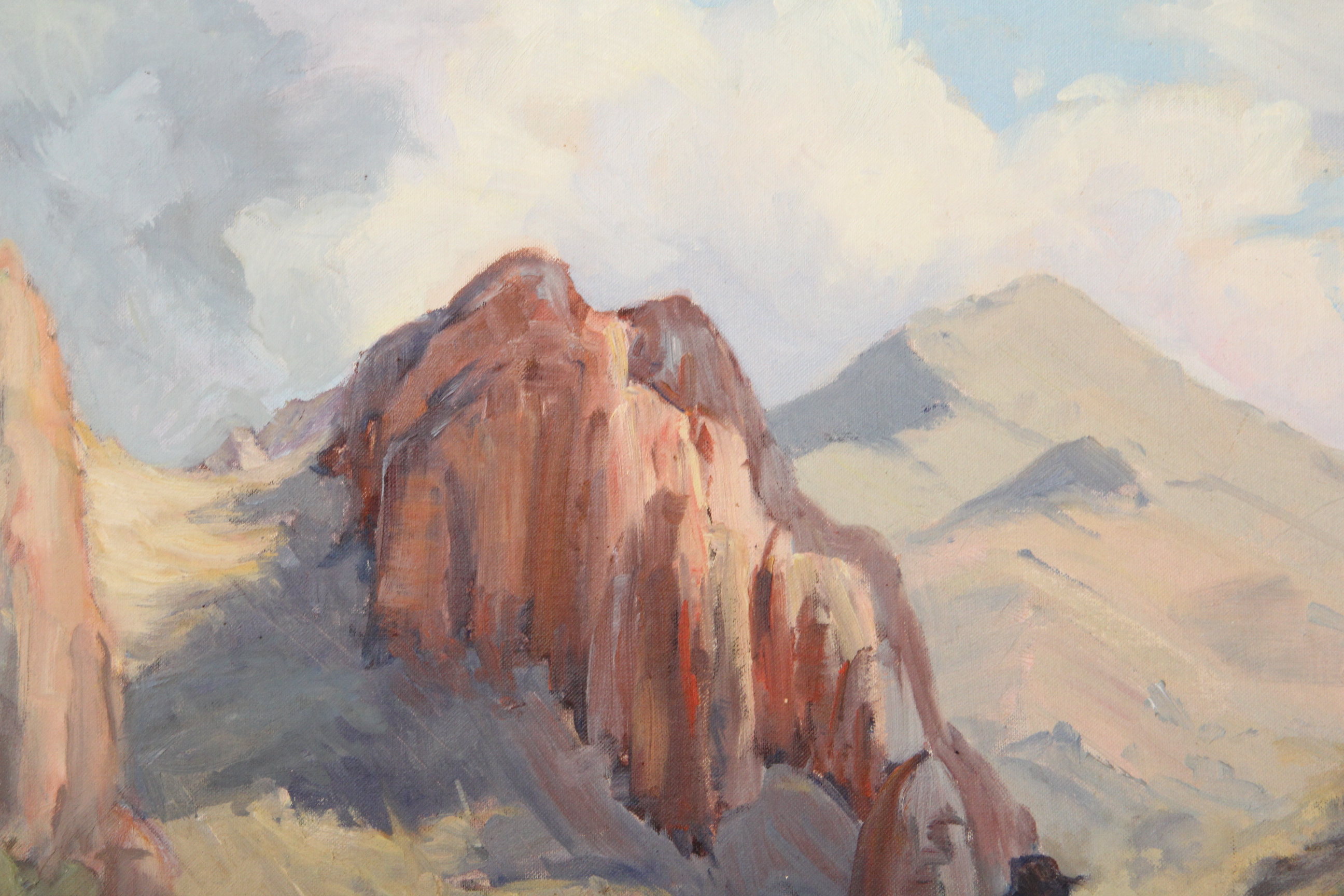 Virginia Davis Harsh Western Landscape Painting