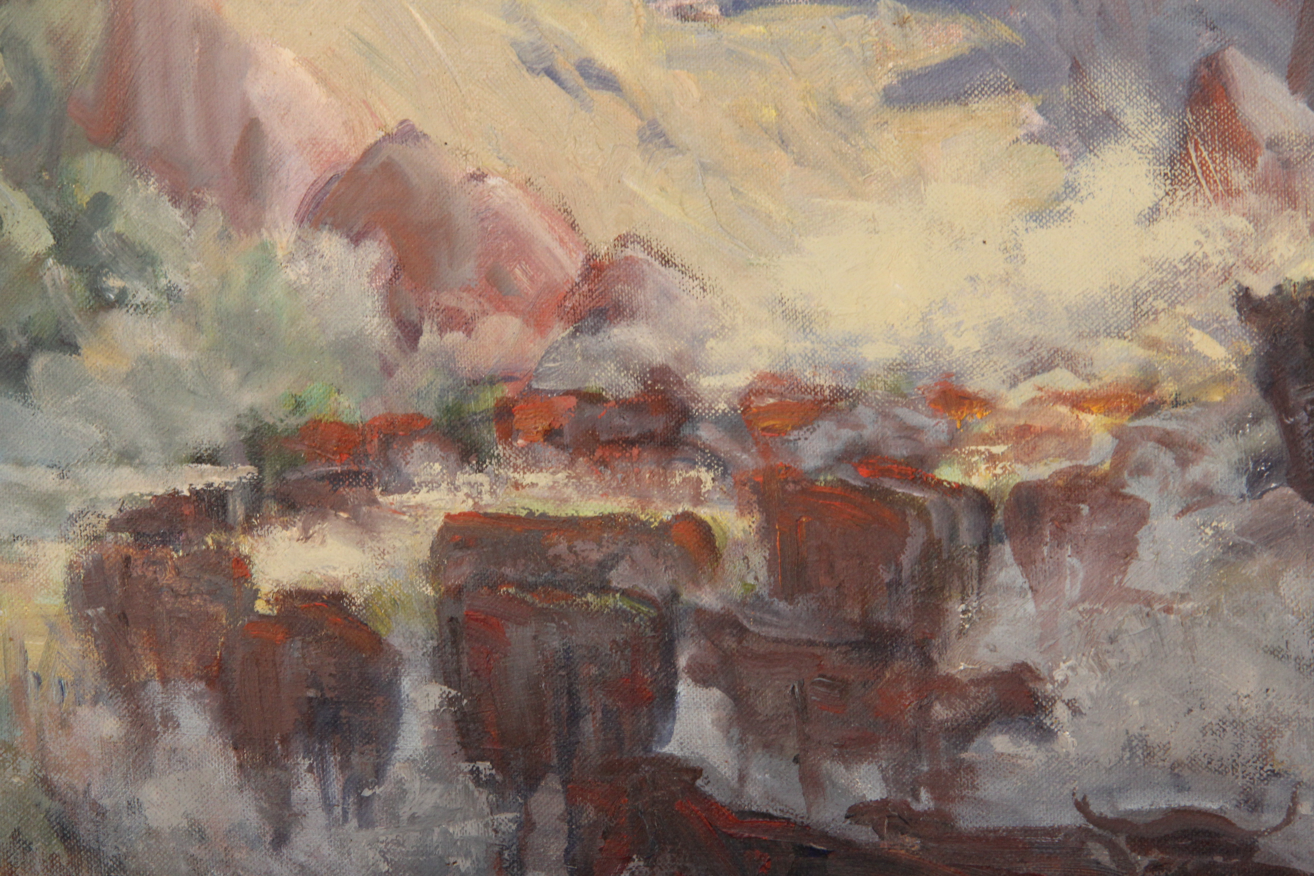 Virginia Davis Harsh Western Landscape Painting
