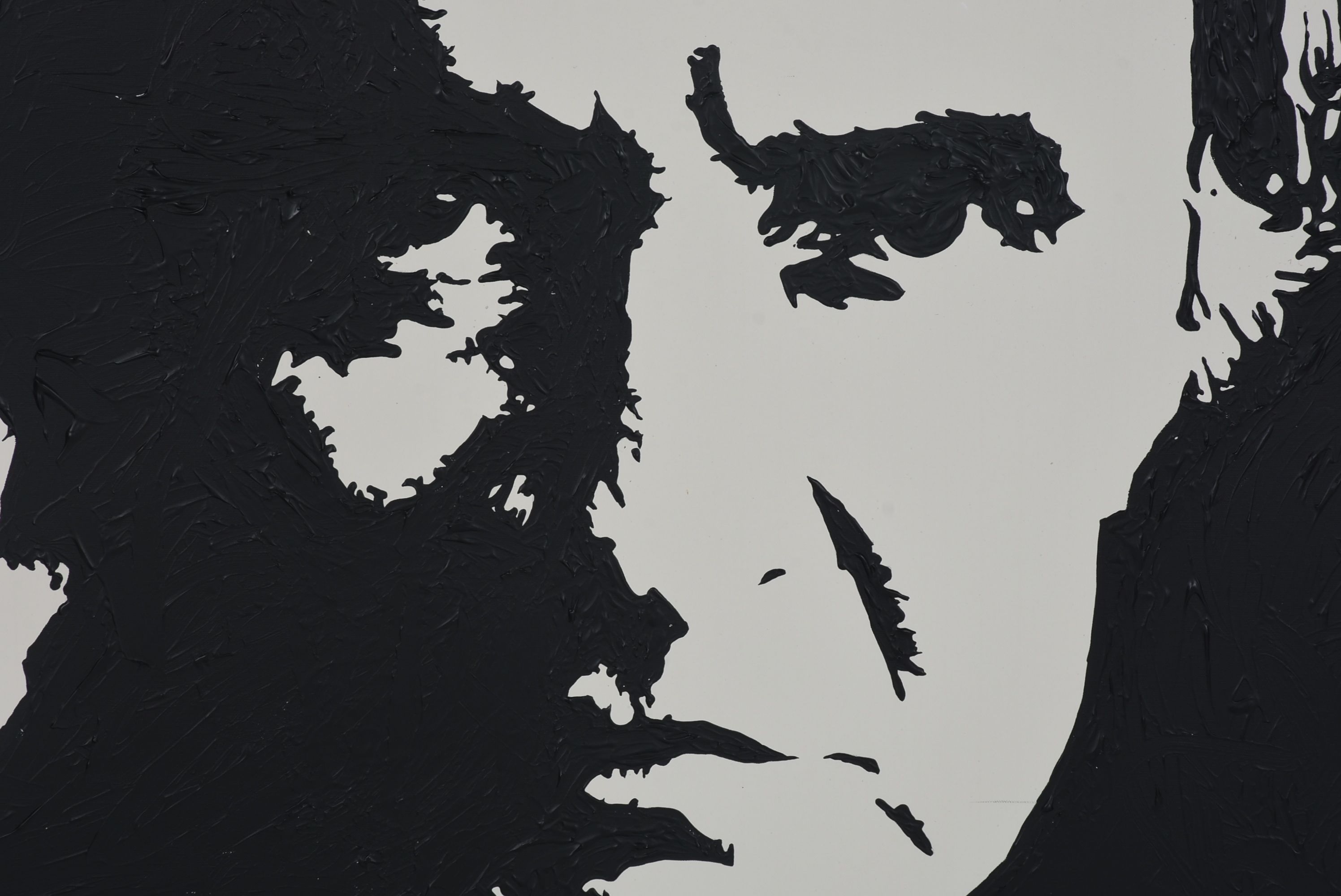 Original Pop Art Painting on Canvas of Johnny Cash