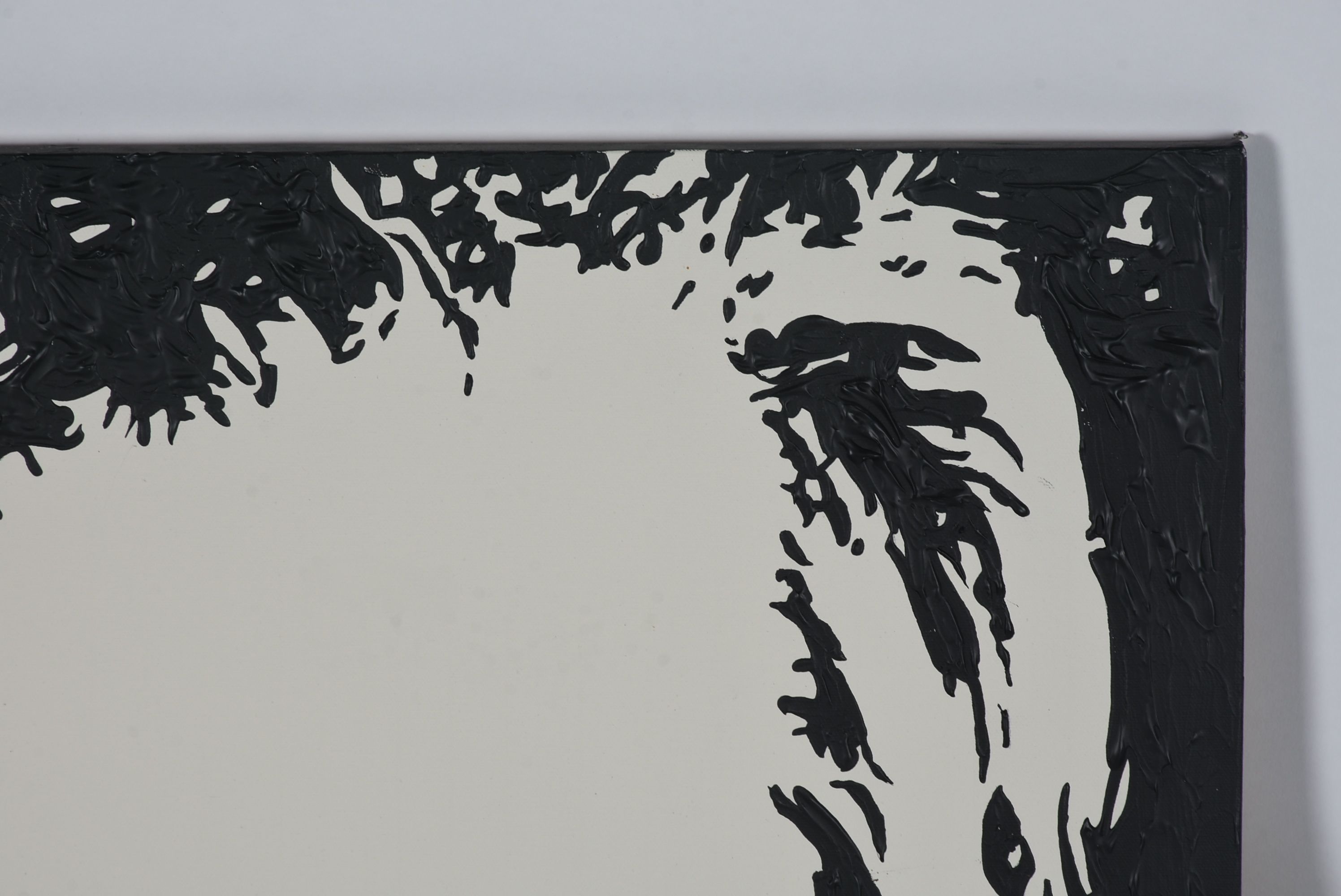 Original Pop Art Painting on Canvas of Johnny Cash