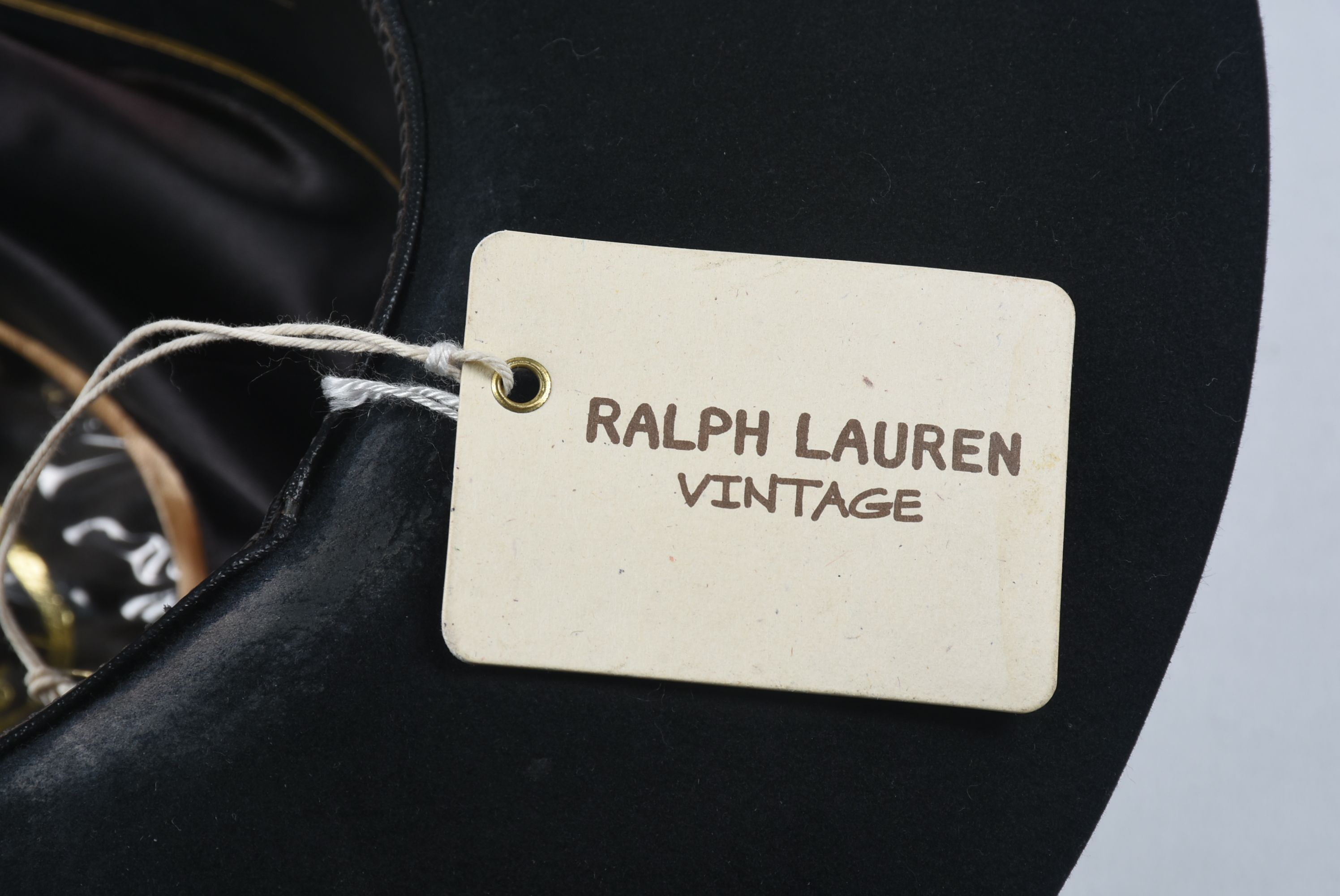 Vintage Black Felt Cowboy Hat Hand Picked for Ralph Lauren Collections