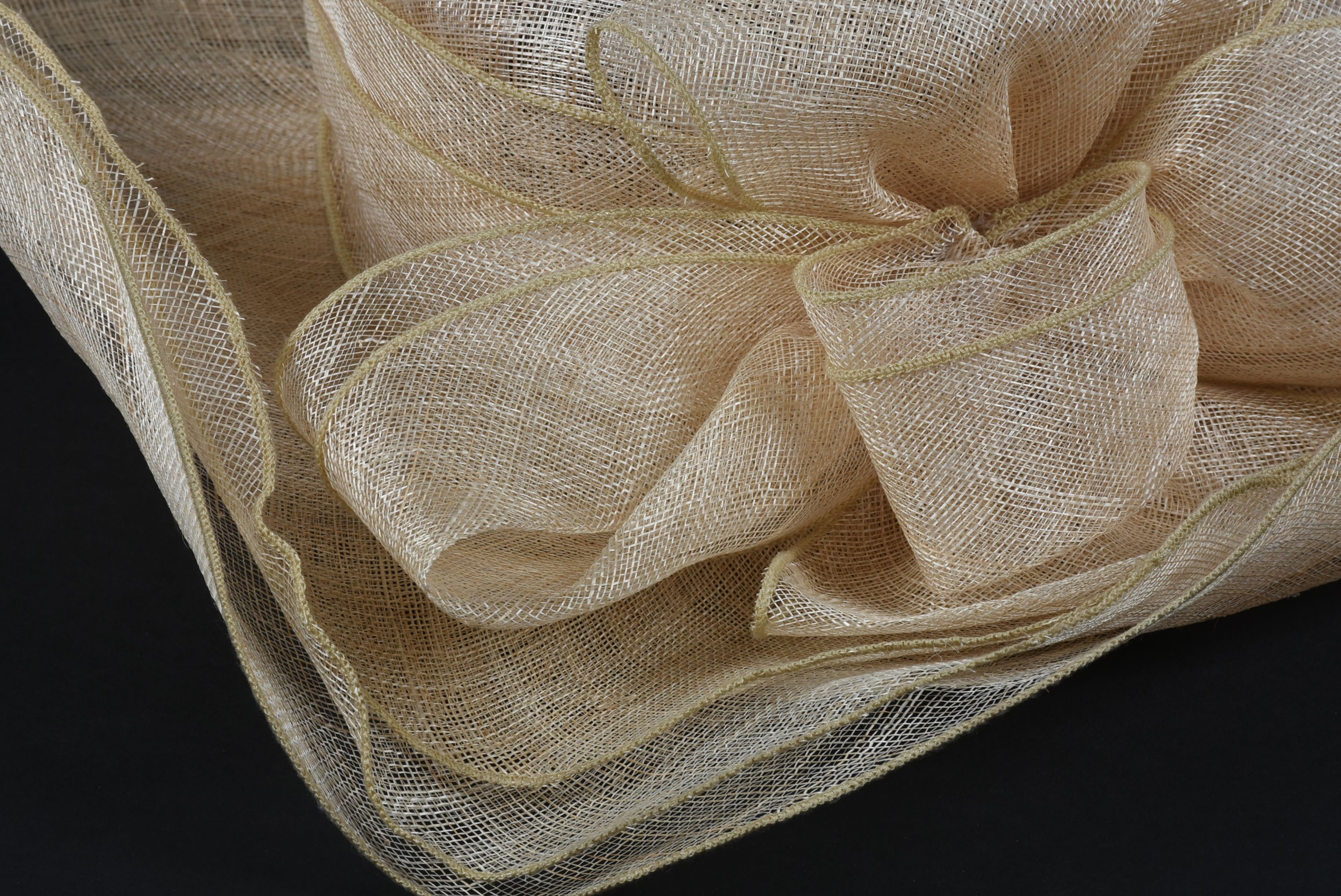 Sinamay Straw Layered Hat with Bow