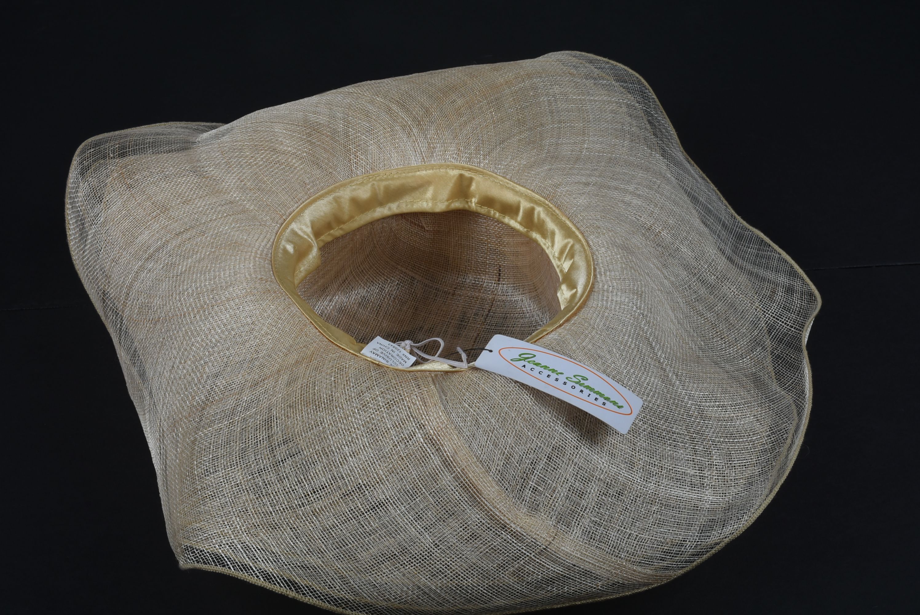 Sinamay Straw Layered Hat with Bow