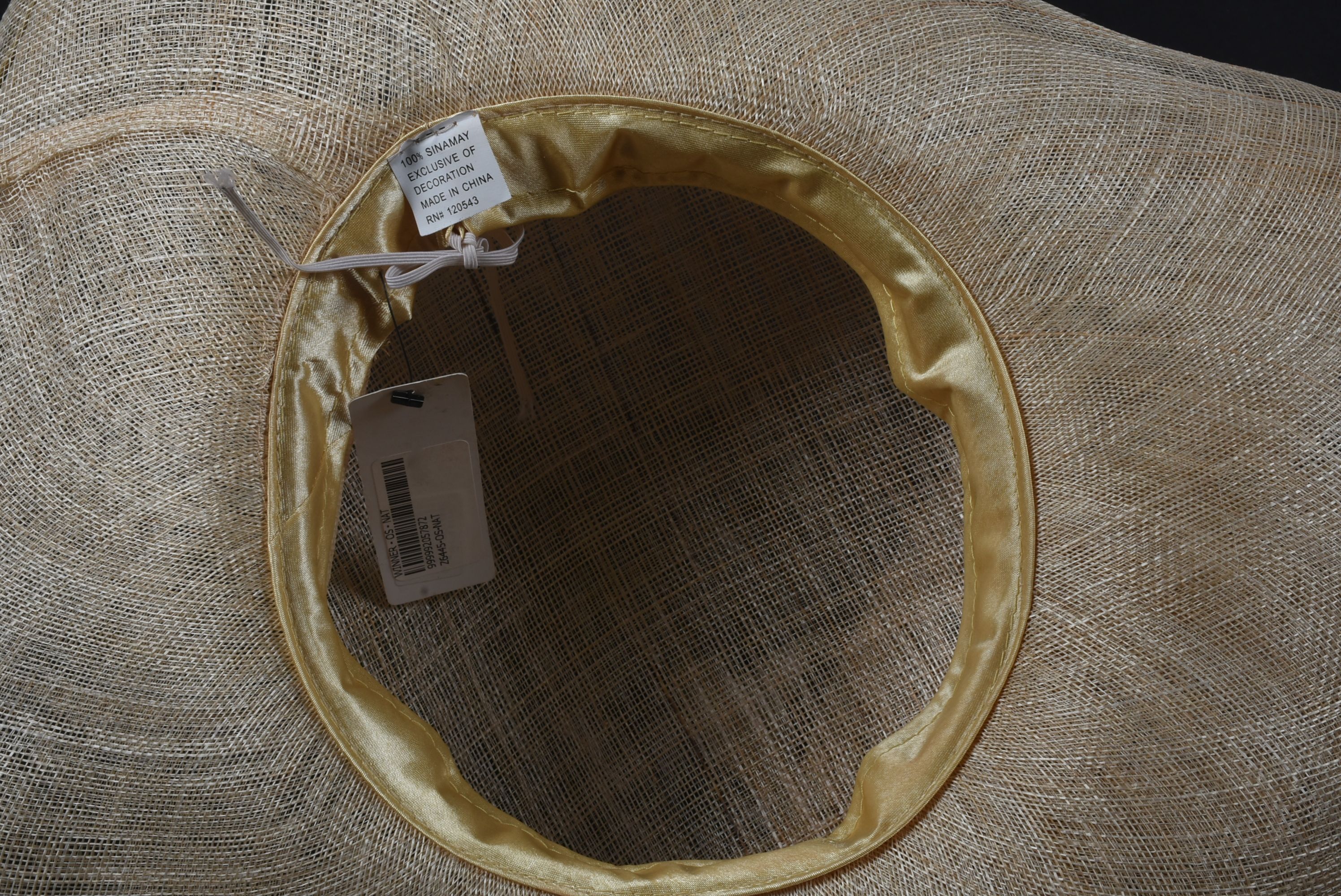 Sinamay Straw Layered Hat with Bow