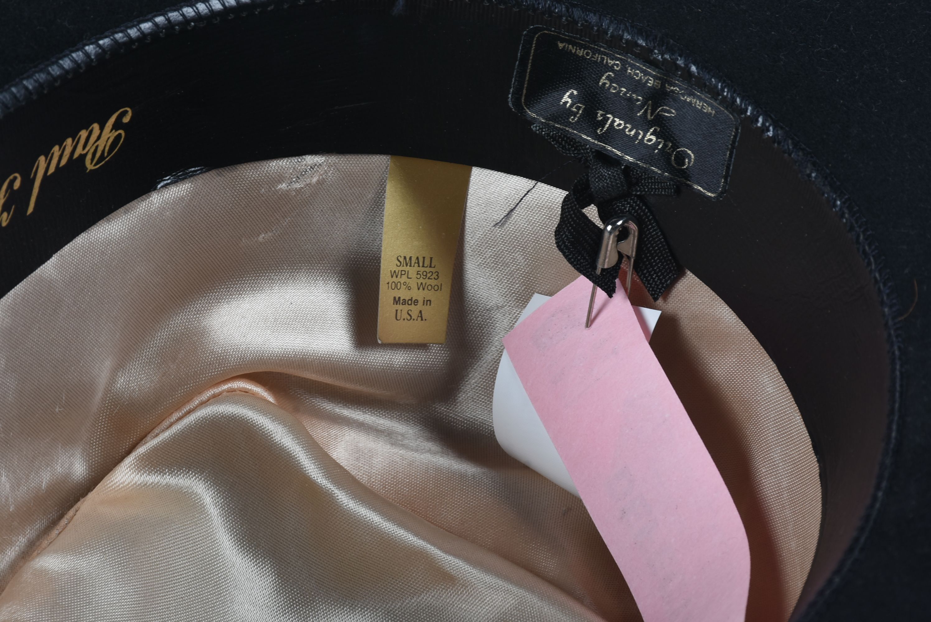 Black Felt Cowboy Hat Embellished with Rhinestones