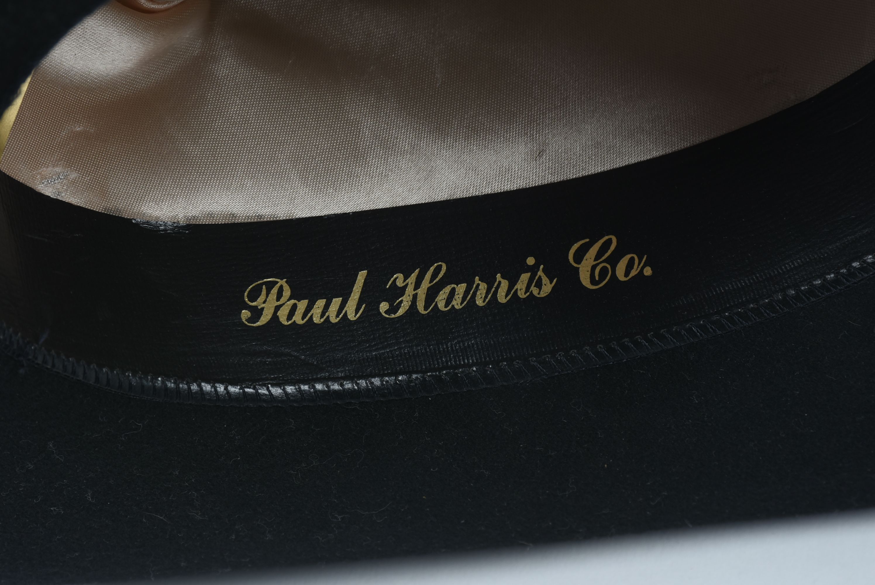 Black Felt Cowboy Hat Embellished with Rhinestones