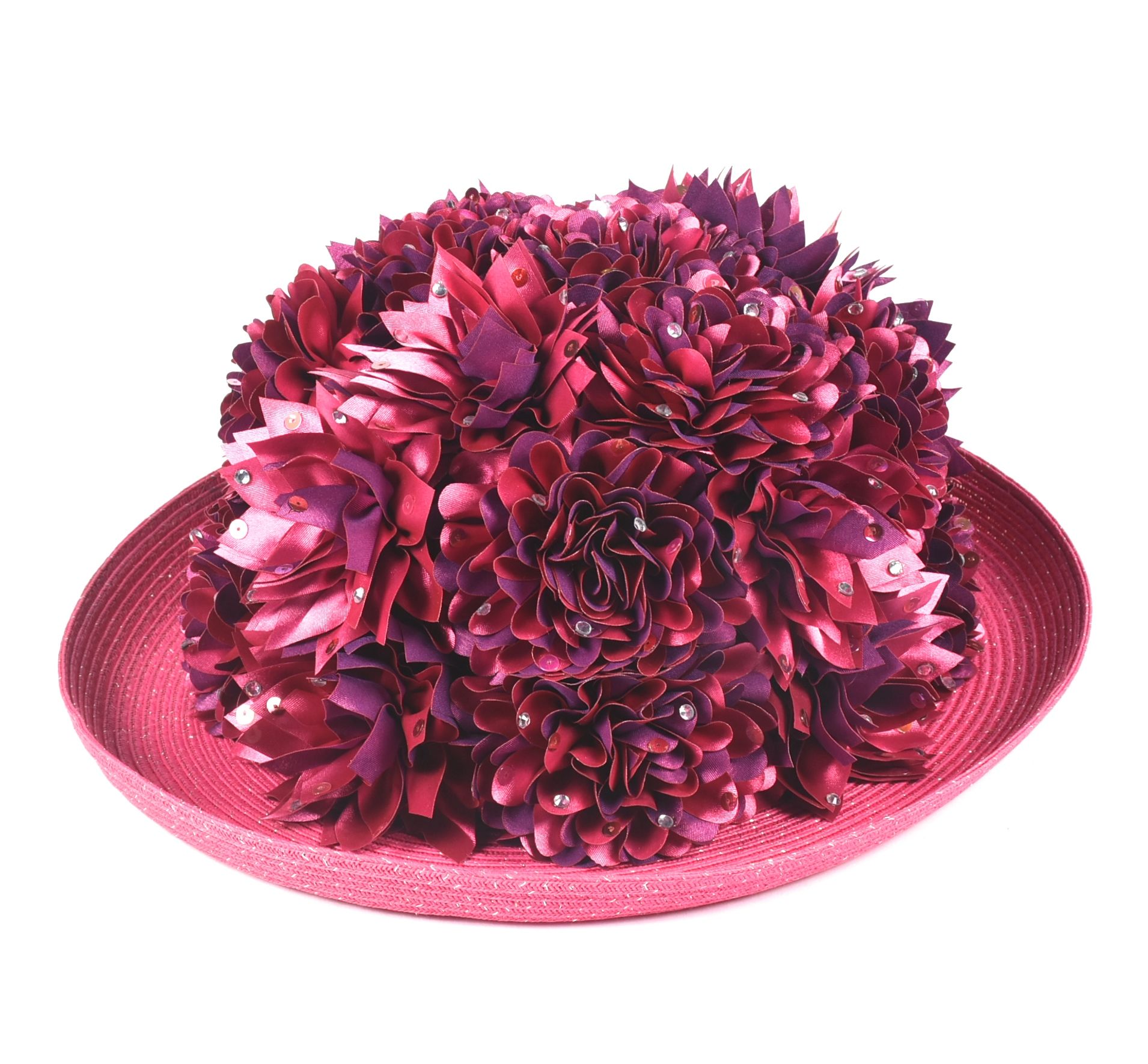 Whittall & Shon Hot Pink Cellophane Hat