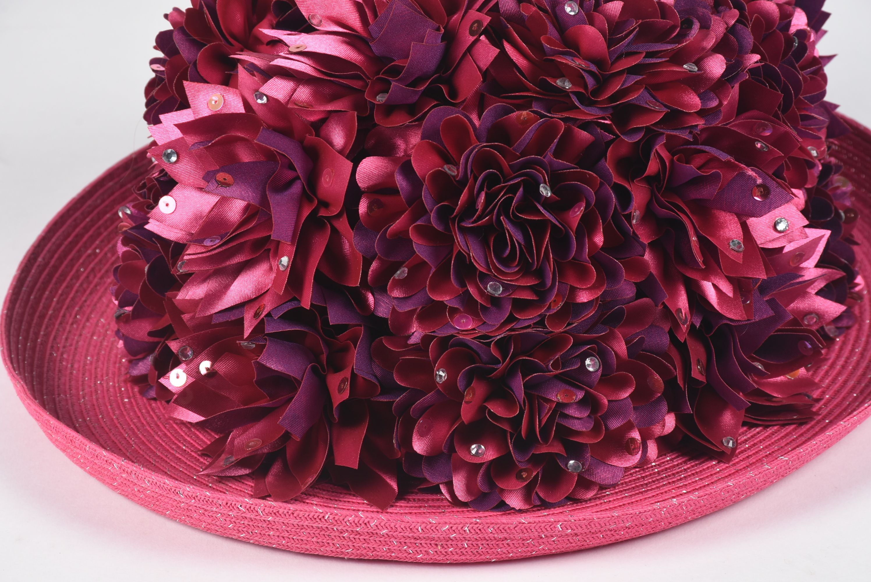 Whittall & Shon Hot Pink Cellophane Hat