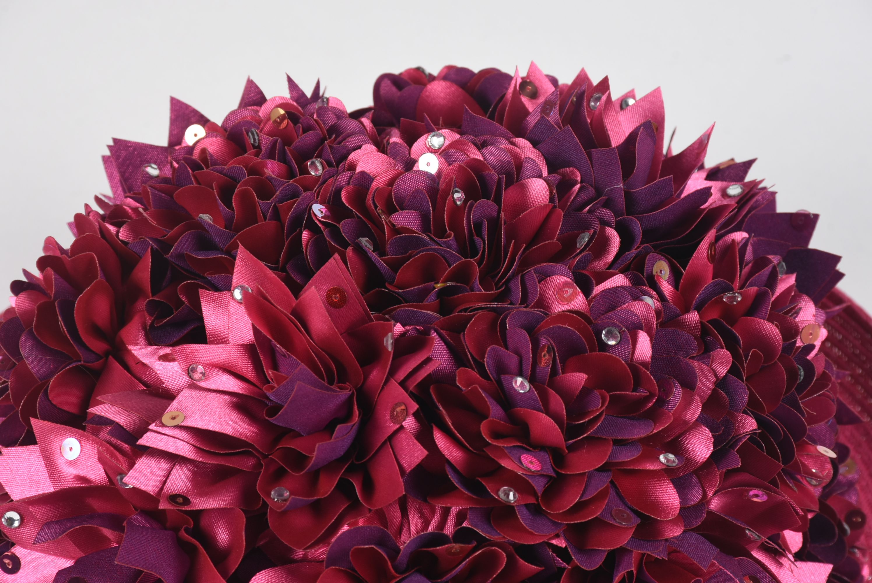 Whittall & Shon Hot Pink Cellophane Hat