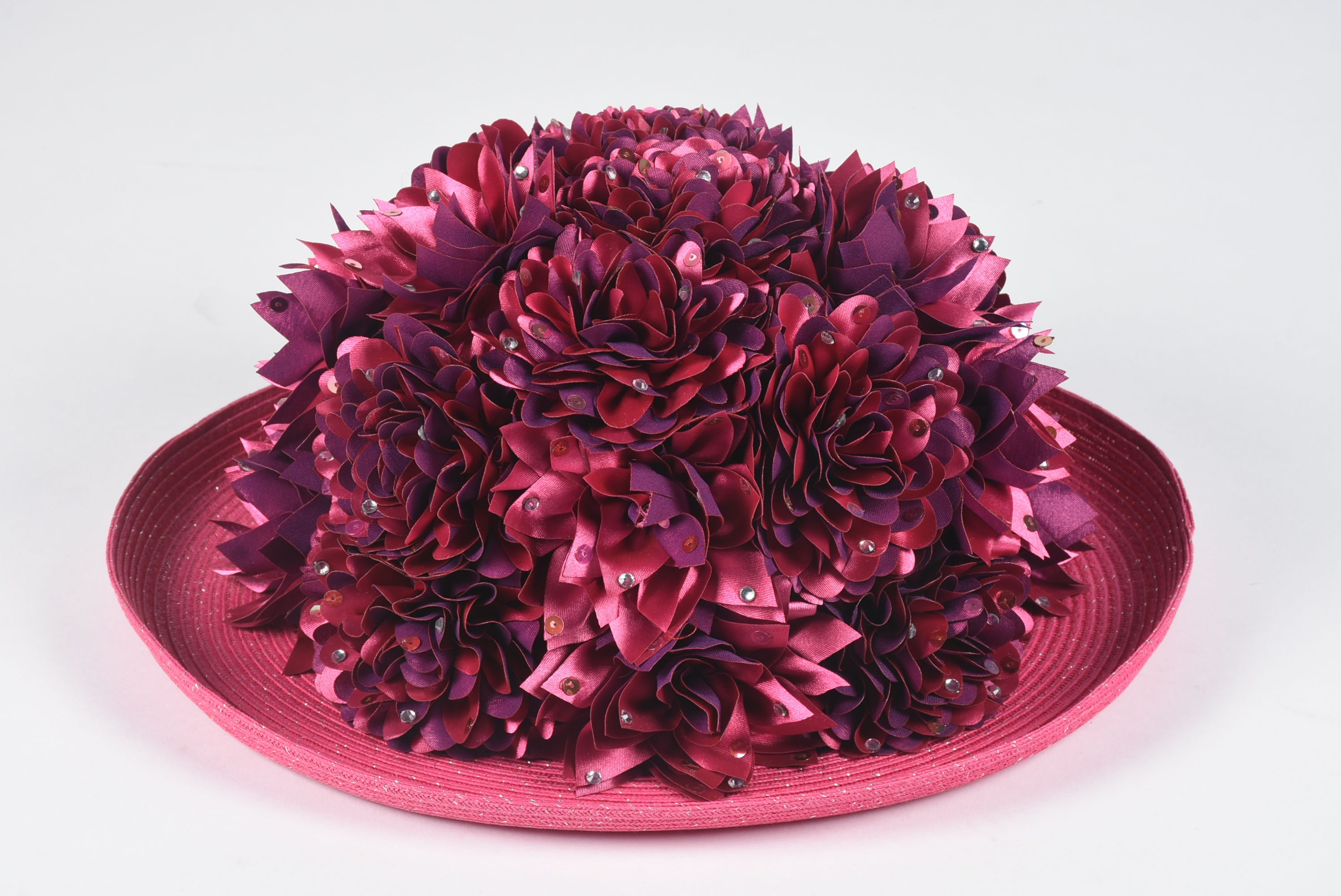 Whittall & Shon Hot Pink Cellophane Hat