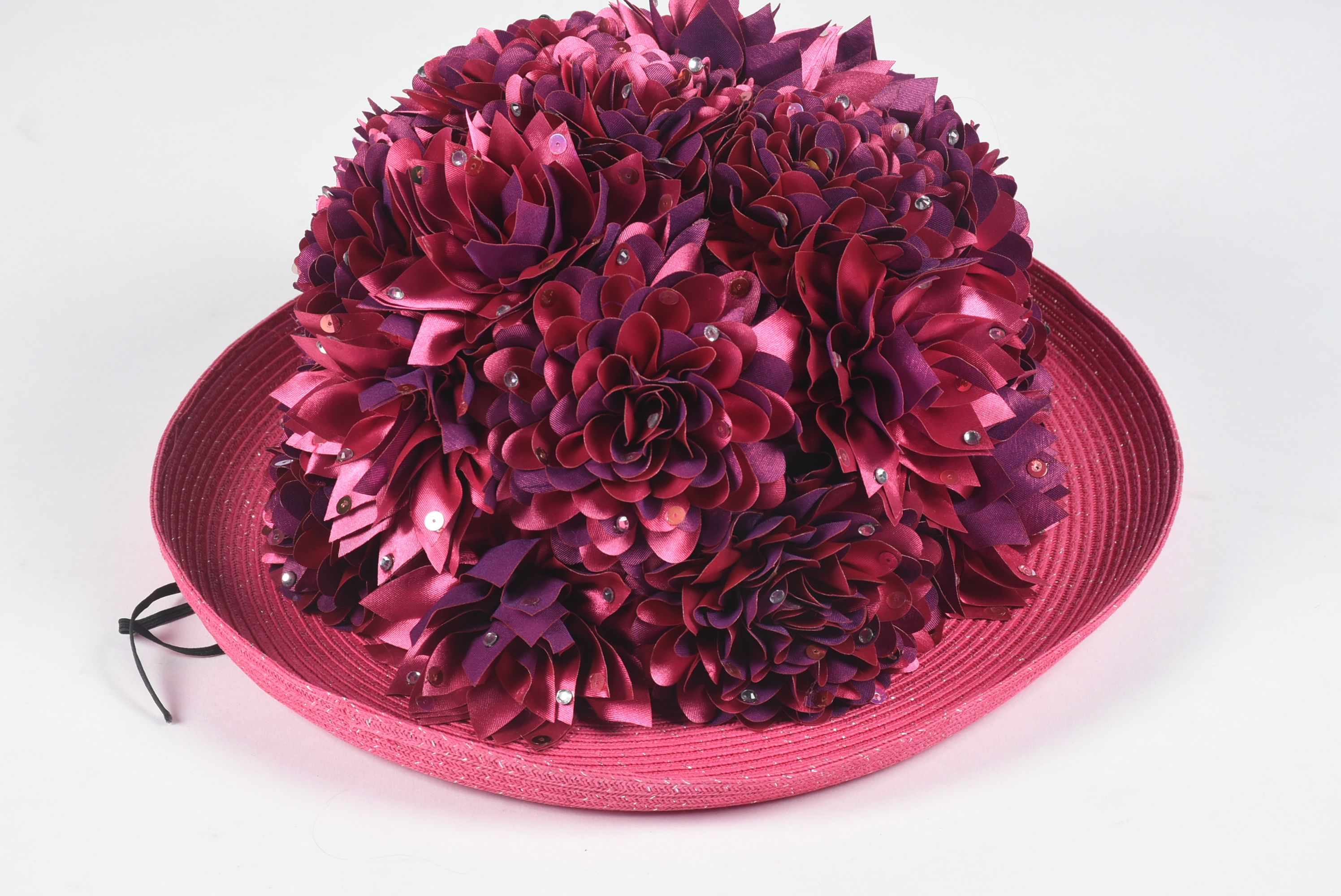 Whittall & Shon Hot Pink Cellophane Hat