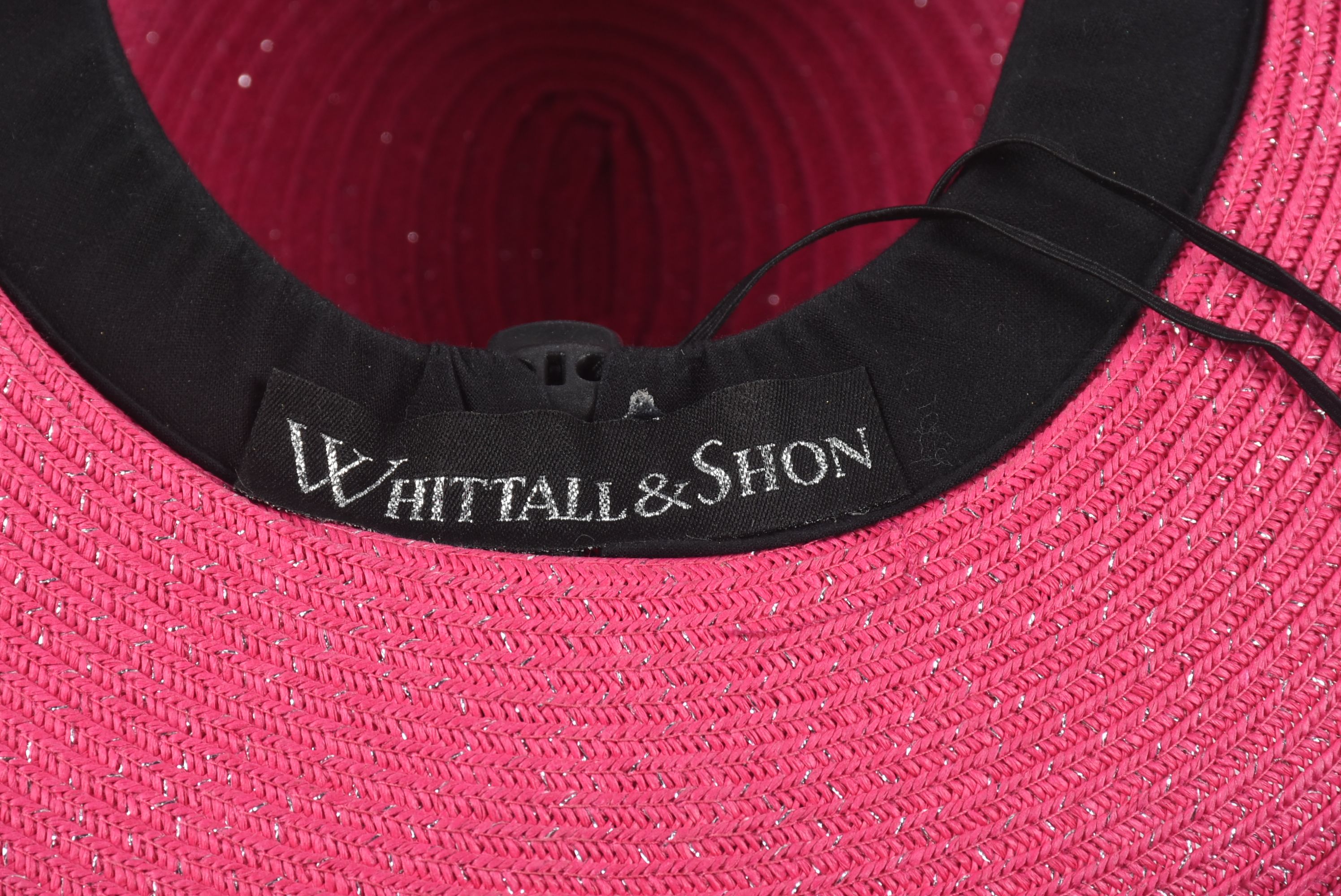 Whittall & Shon Hot Pink Cellophane Hat