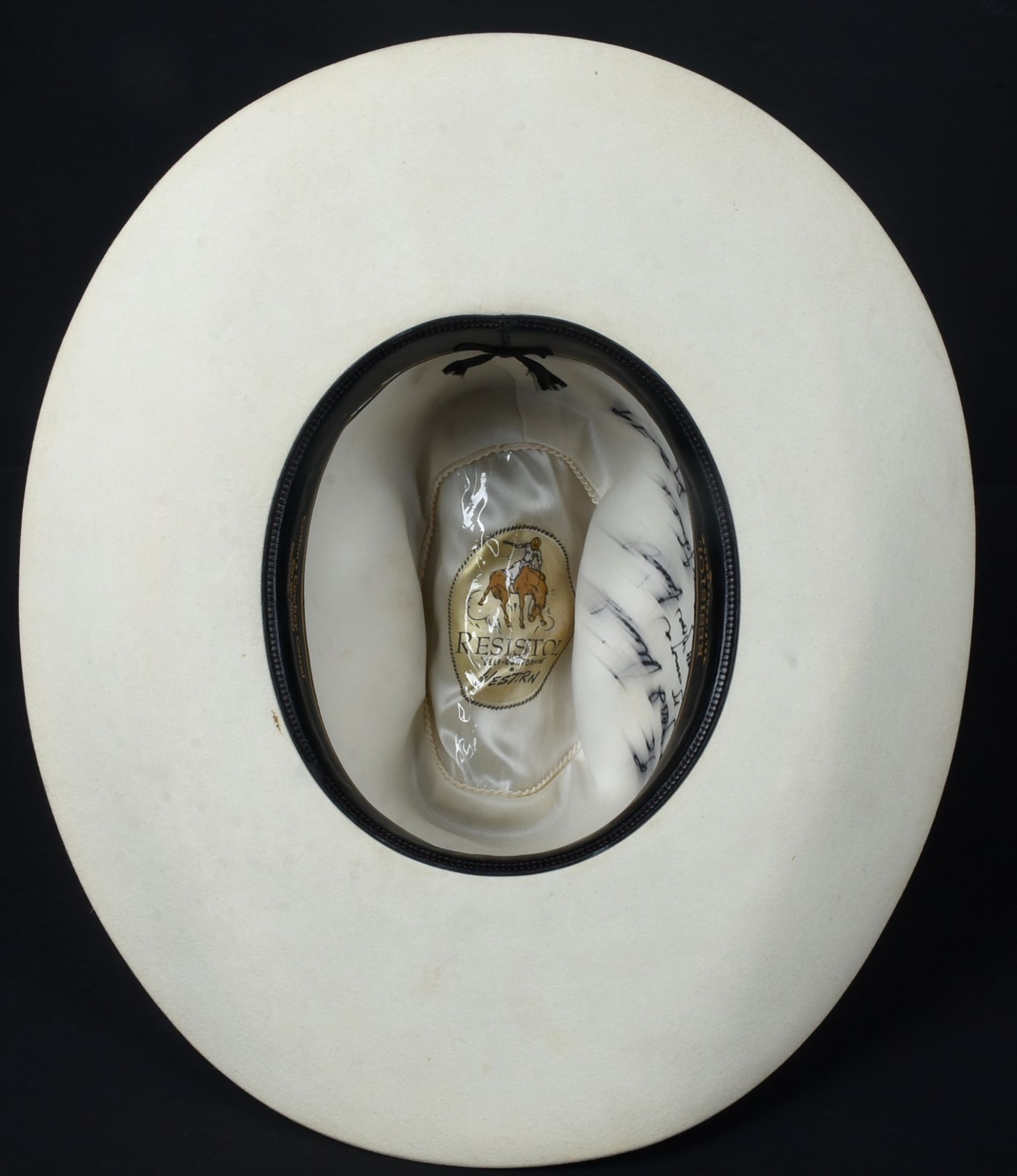 Resistol 10X Beaver Felt "Cattleman" Cowboy Hat in Natural with Personal Inscription from Ben Johnson