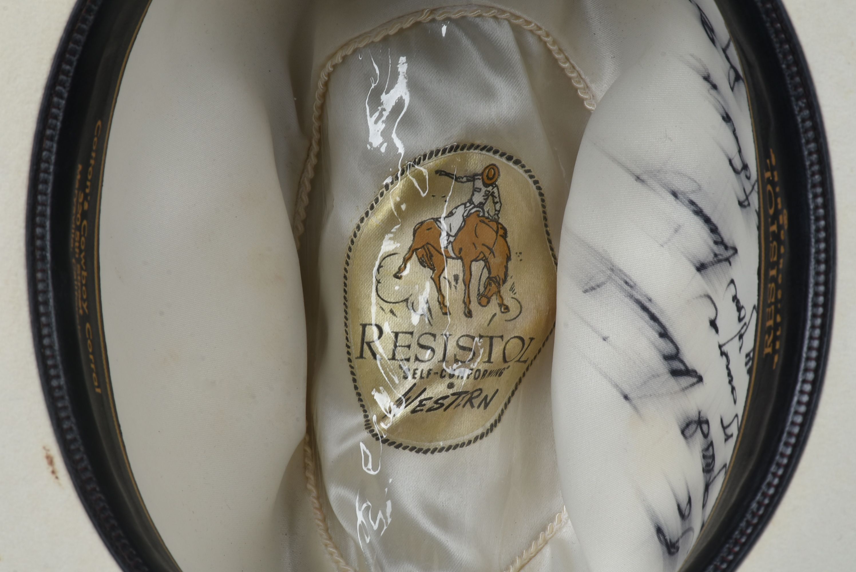 Resistol 10X Beaver Felt "Cattleman" Cowboy Hat in Natural with Personal Inscription from Ben Johnson