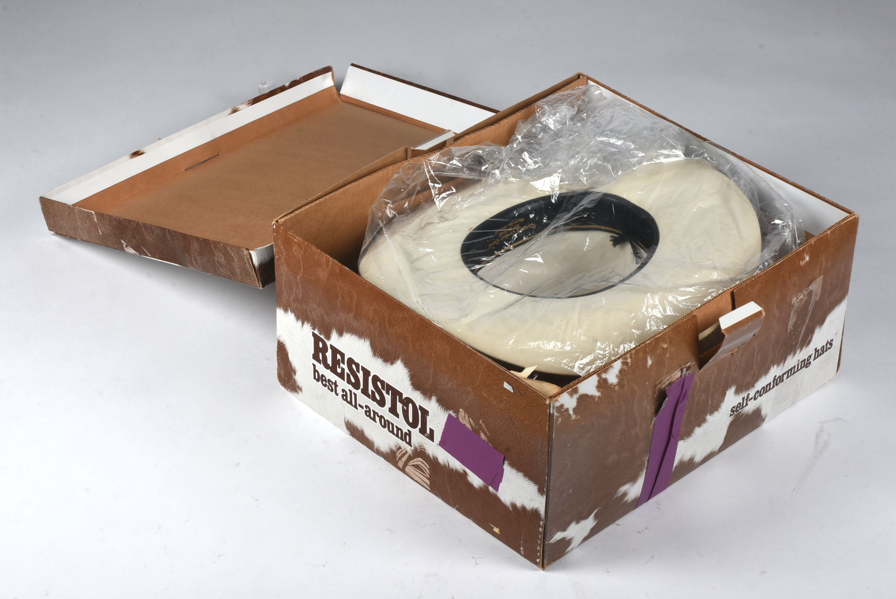 Resistol 10X Beaver Felt "Cattleman" Cowboy Hat in Natural with Personal Inscription from Ben Johnson