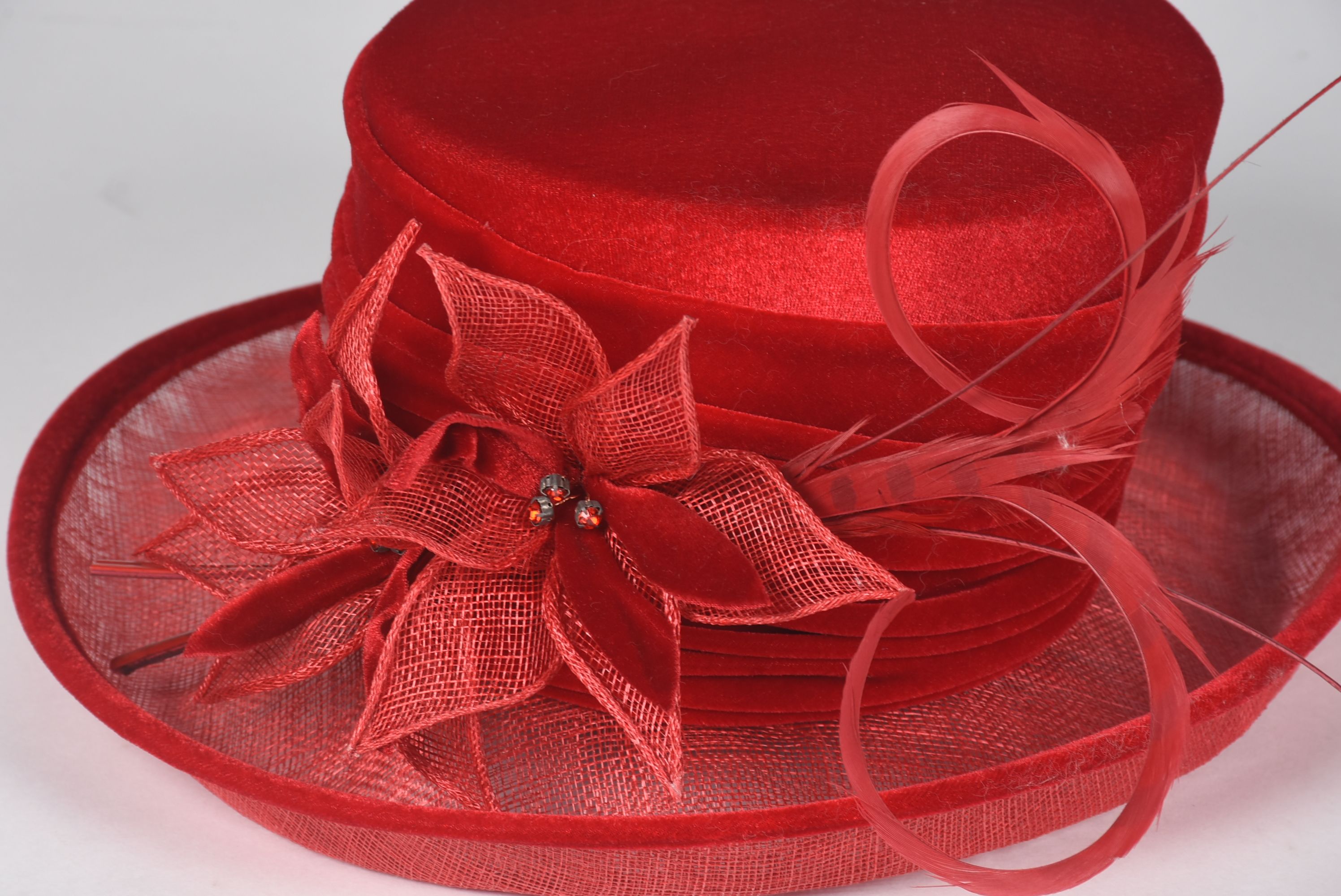 Plaza Suite of New York Red Cellophane Dress Hat