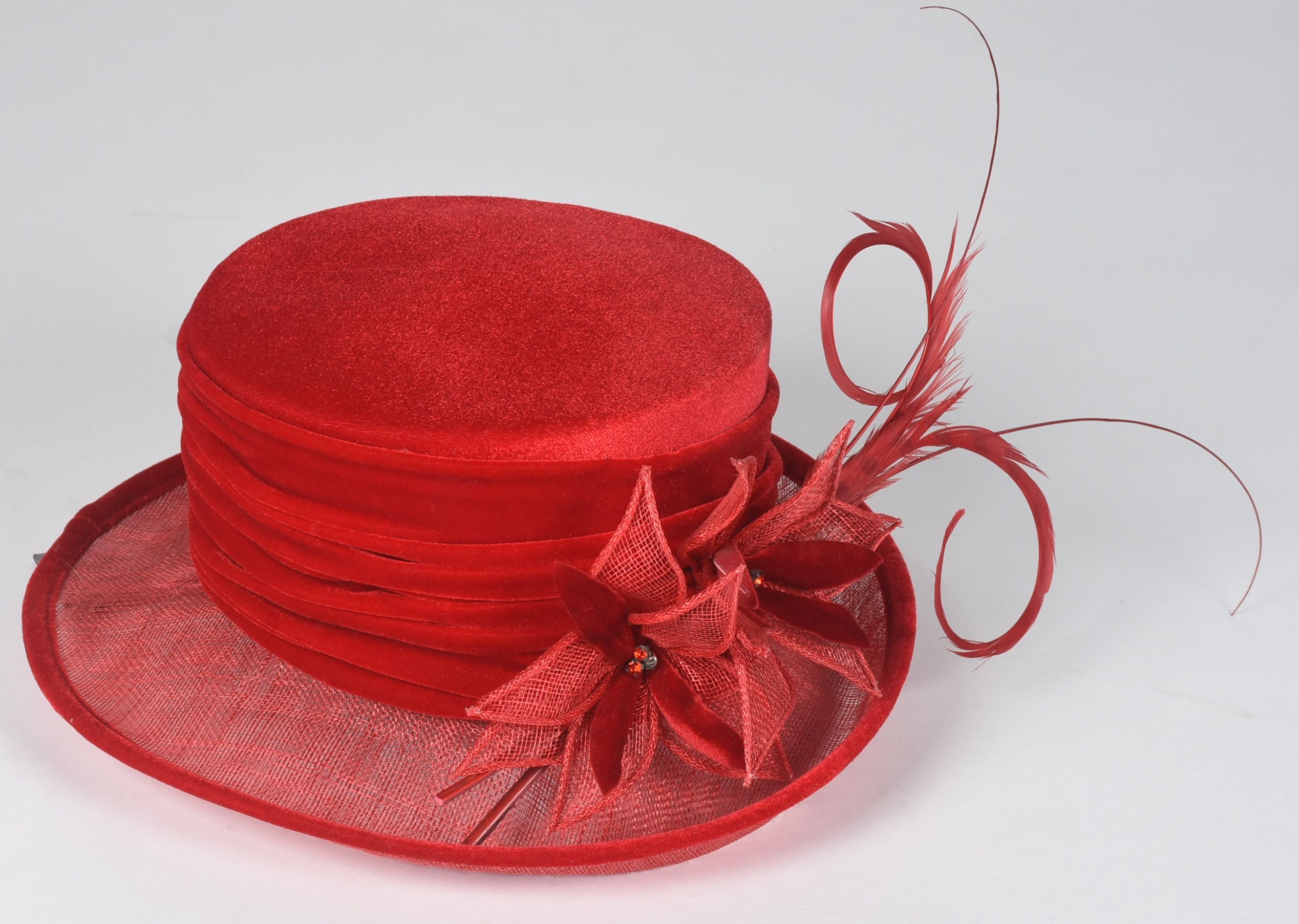 Plaza Suite of New York Red Cellophane Dress Hat