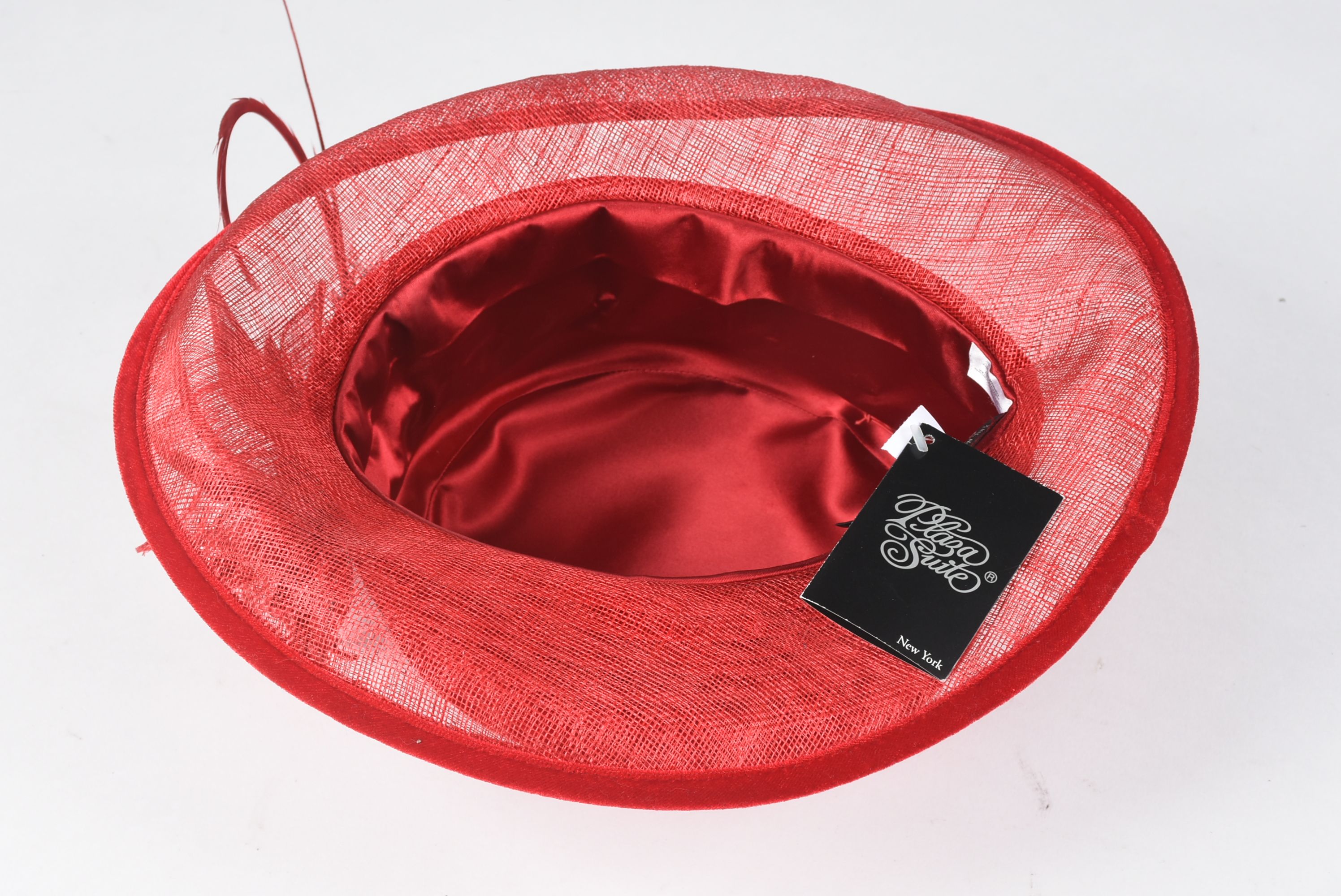 Plaza Suite of New York Red Cellophane Dress Hat