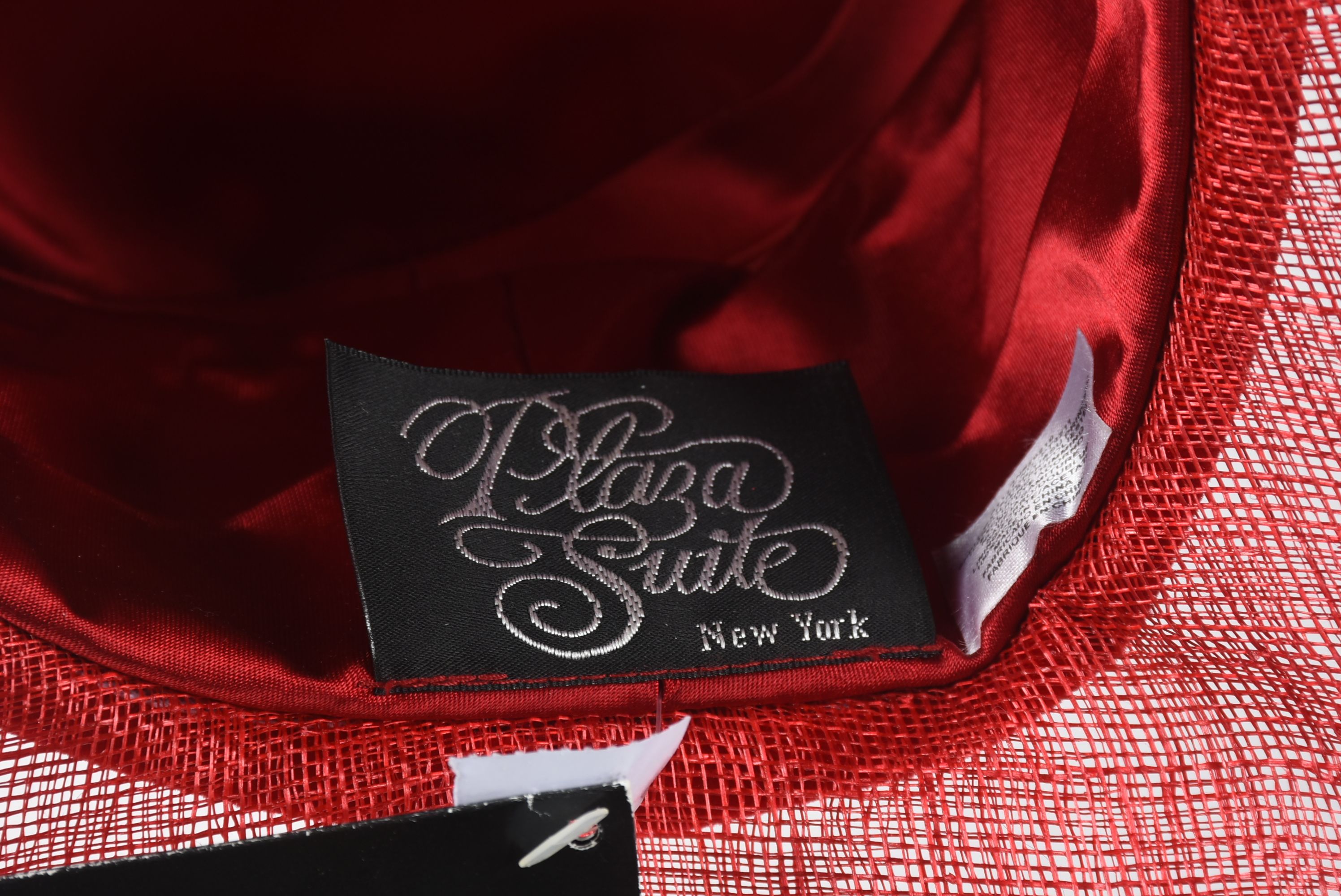 Plaza Suite of New York Red Cellophane Dress Hat