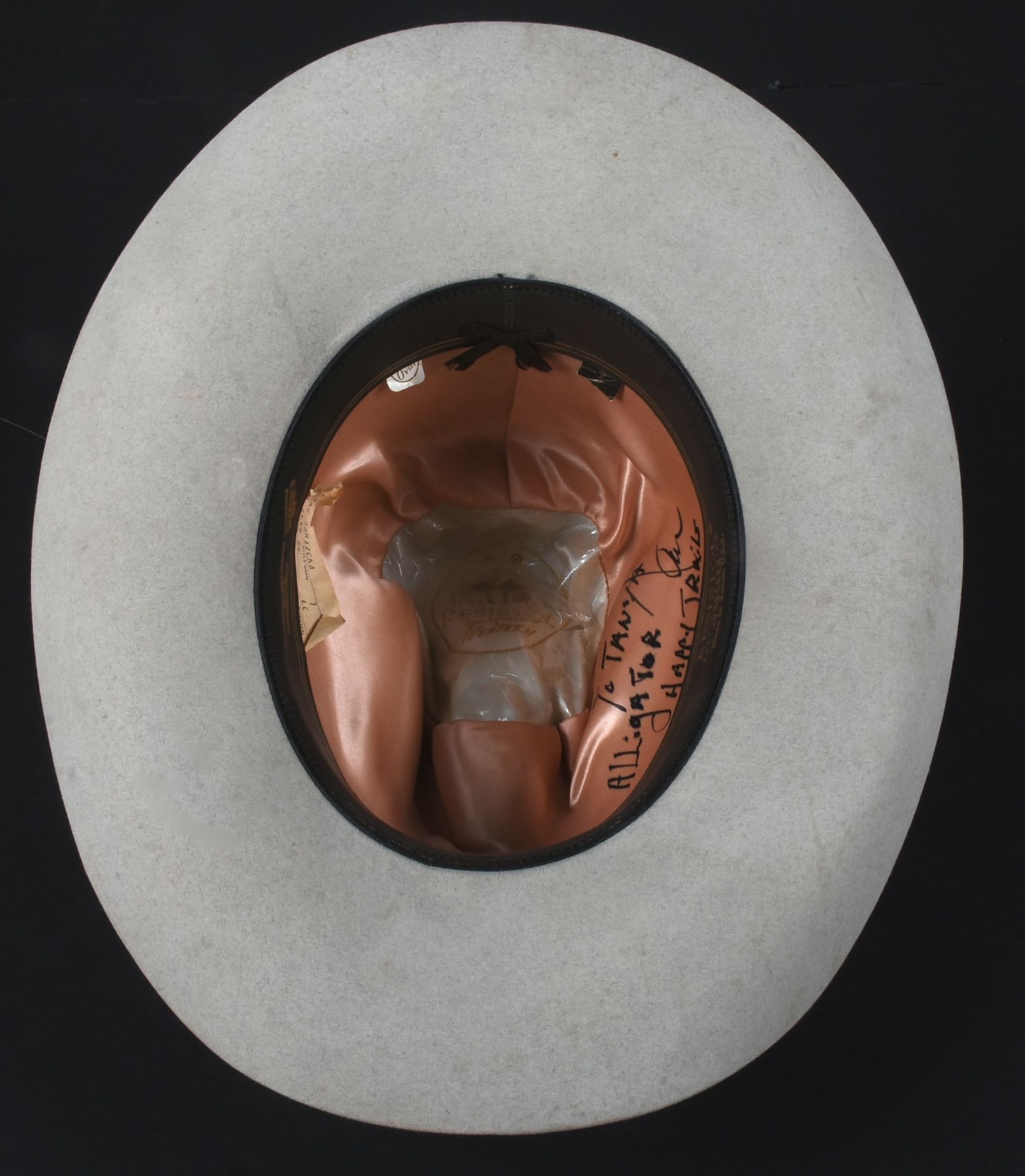 Resistol Cowboy Hat with Personal Inscription from Alligator Dan