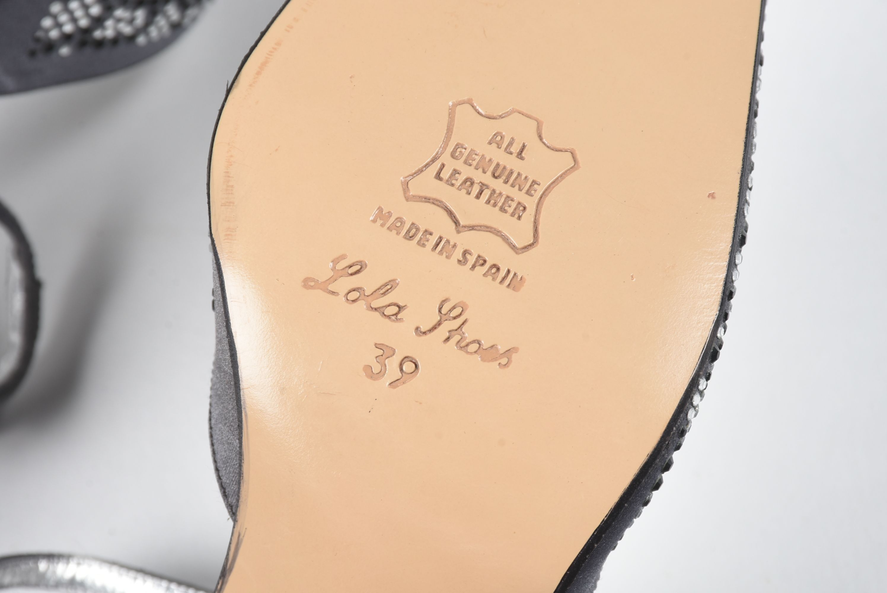 Thomas Lang "Lola" Ankle Strap Sling Backs with Rhinestones