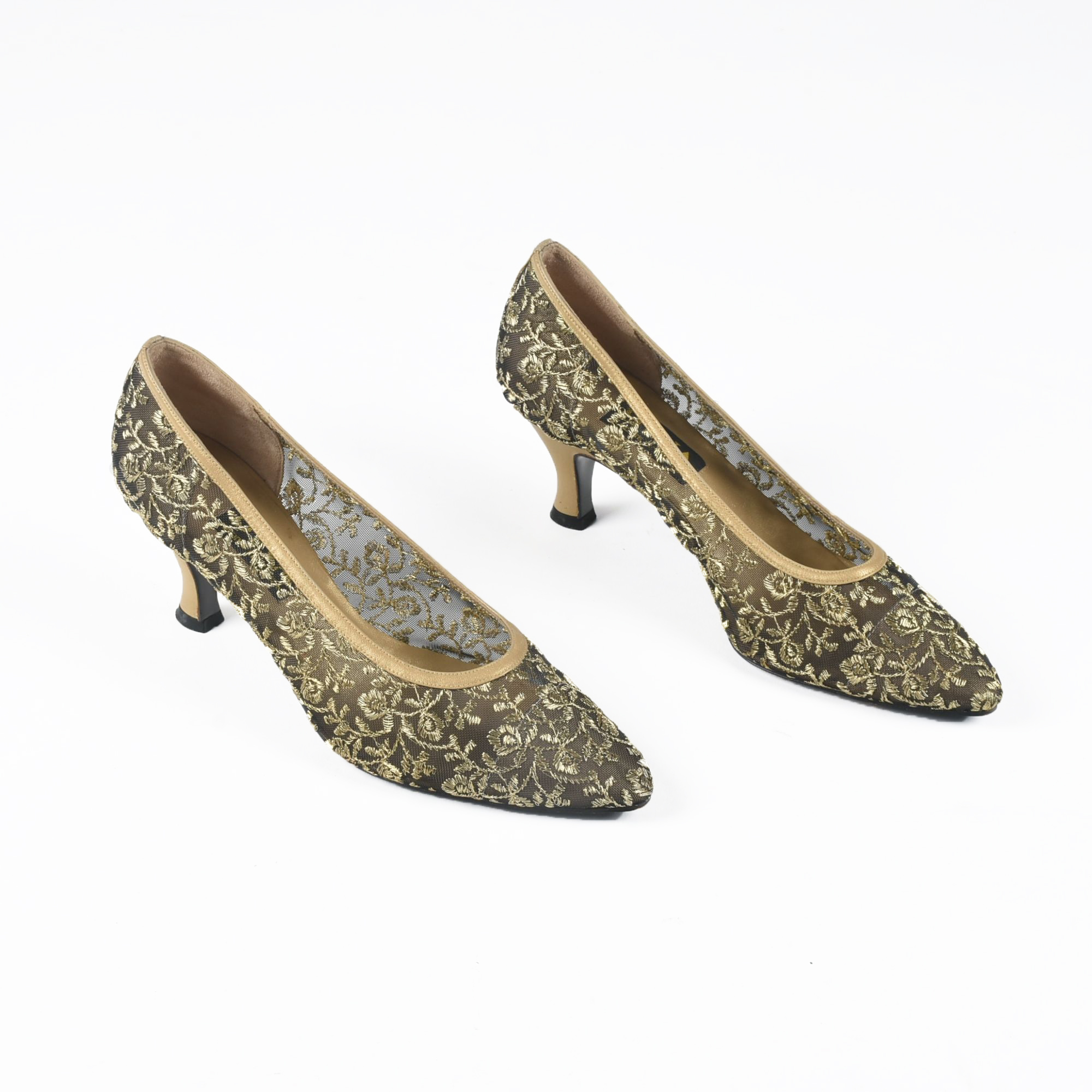 Circa 1980s Nadine Levinson "Diva" Embroidered Pumps