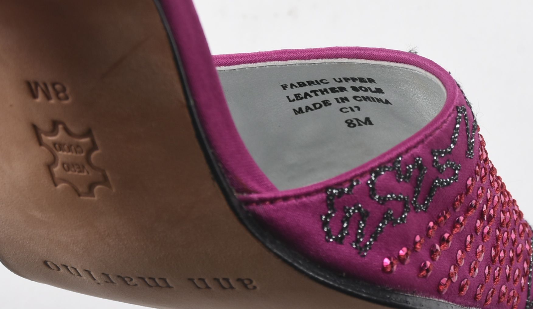 Ann Marino Hot Pink Embellished Slingbacks