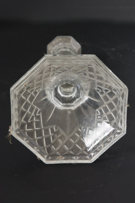 Selection of Cut Glass Pitchers and Candlesticks