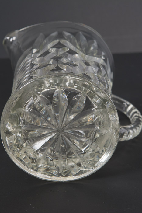 Selection of Cut Glass Pitchers and Candlesticks