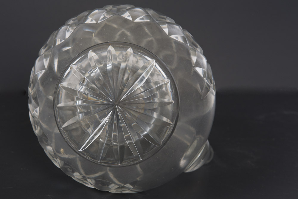 Selection of Cut Glass Pitchers and Candlesticks