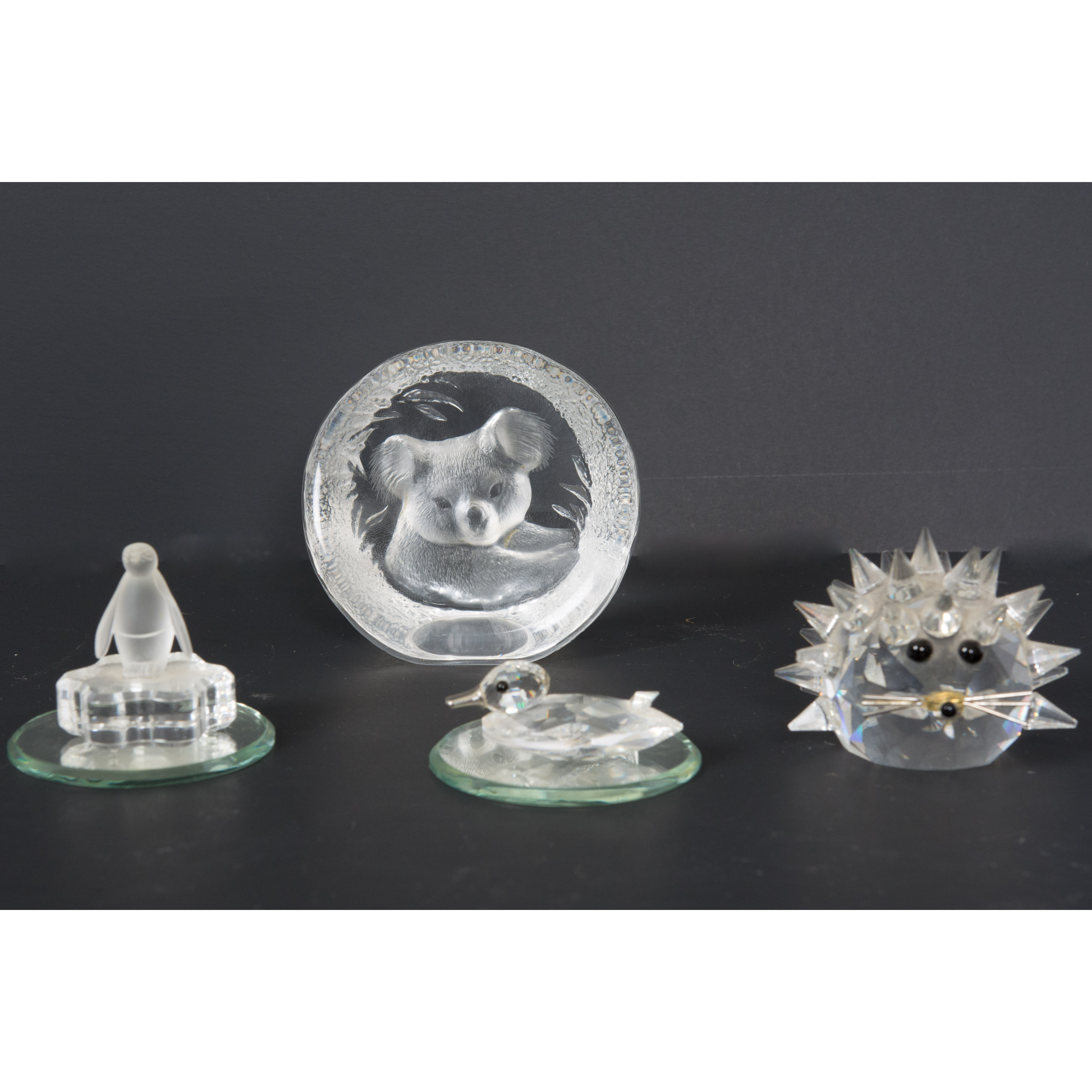 Collection of Crystal Figurines Including Swarovski