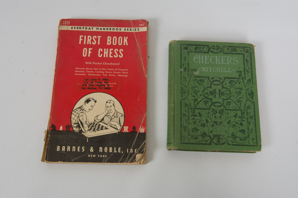 Wood Chest and Vintage Board Games