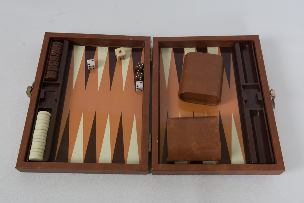 Wood Chest and Vintage Board Games