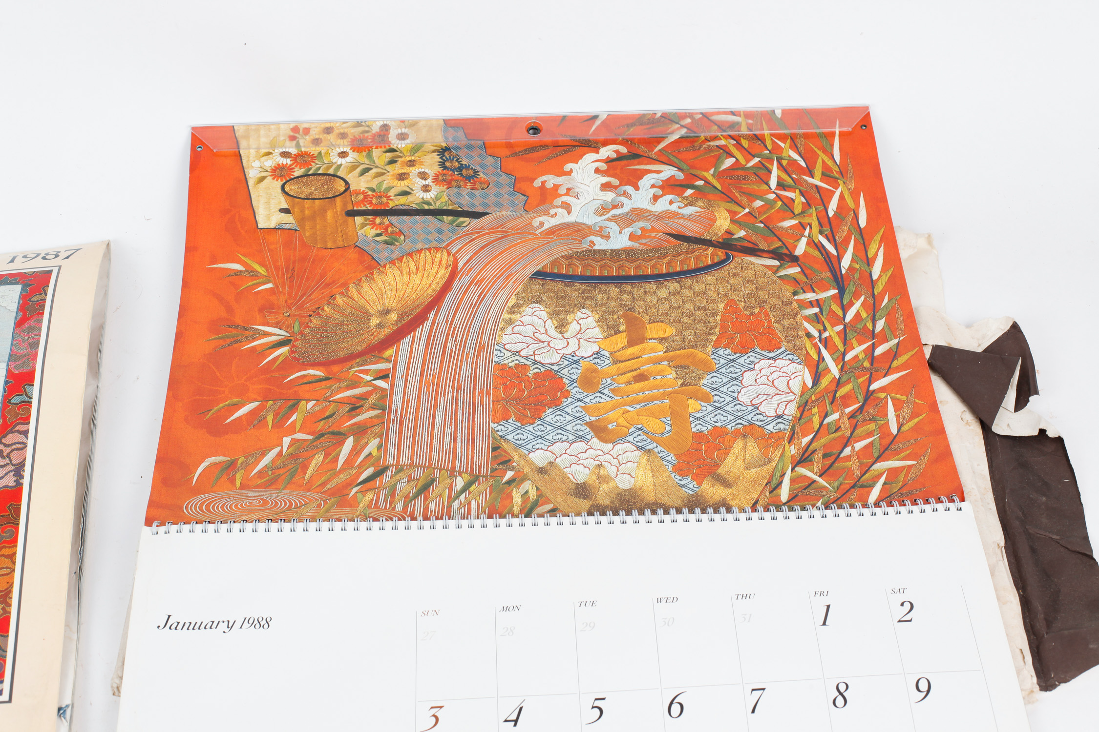 Pair of Vintage Asian Calendars