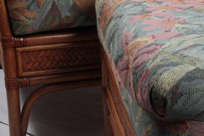 Rattan Chair and Ottoman