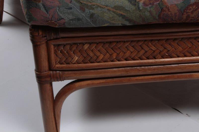 Rattan Chair and Ottoman