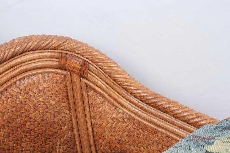 Rattan Chair and Ottoman