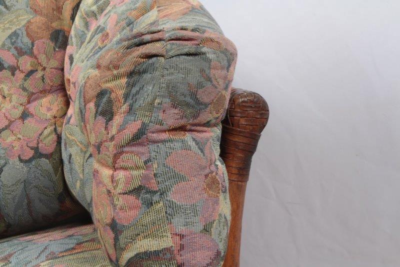 Rattan Chair and Ottoman