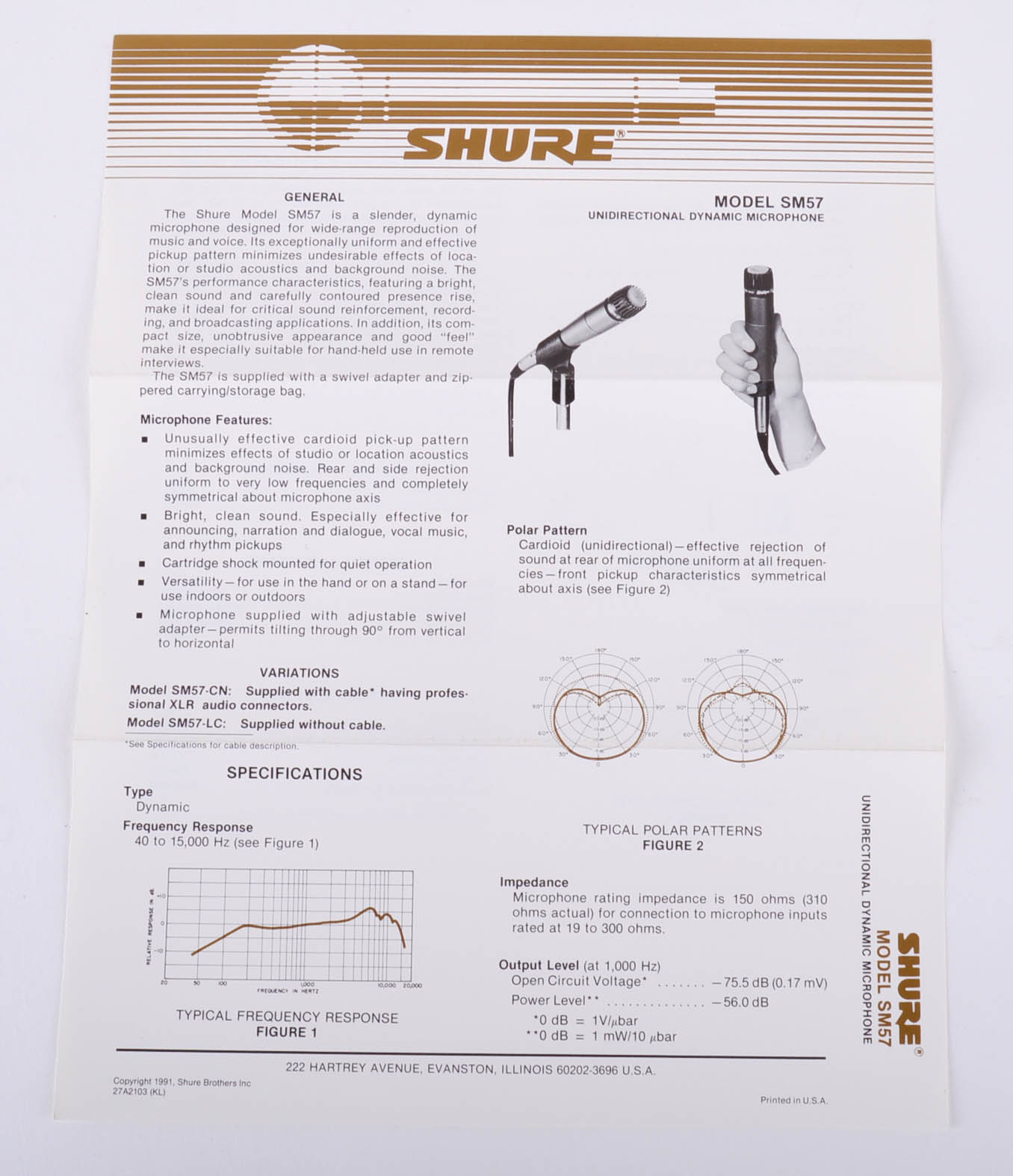 Shure Model SM57 Microphone