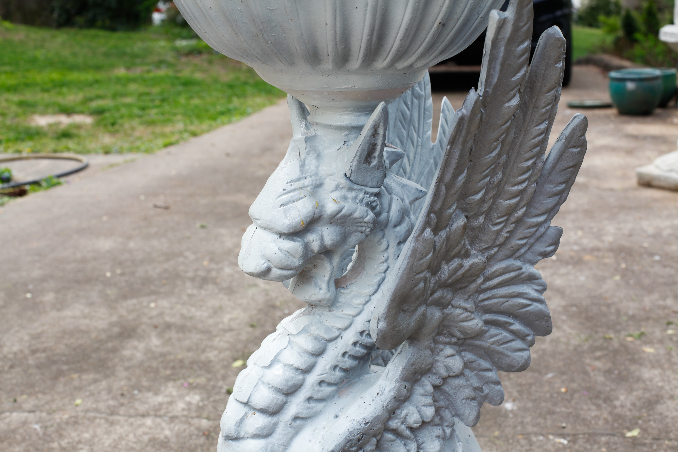 Dragon-Themed Bird Bath