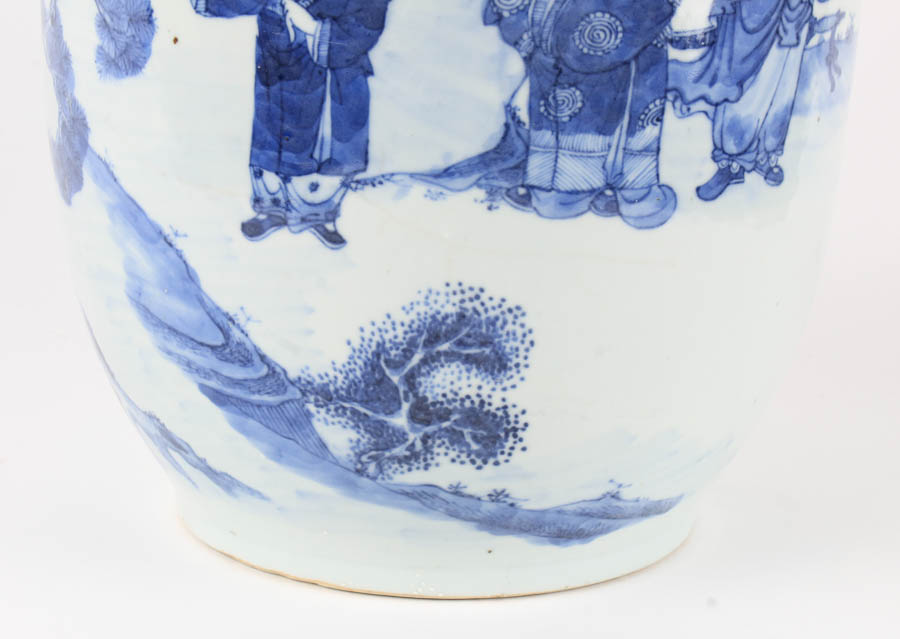 Chinese Blue on White Vase