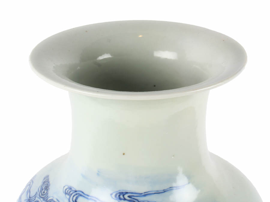 Chinese Blue on White Vase