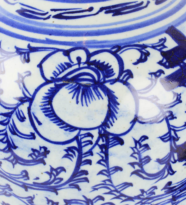 Pair of Chinese Hand Painted Double Happiness Ginger Jars