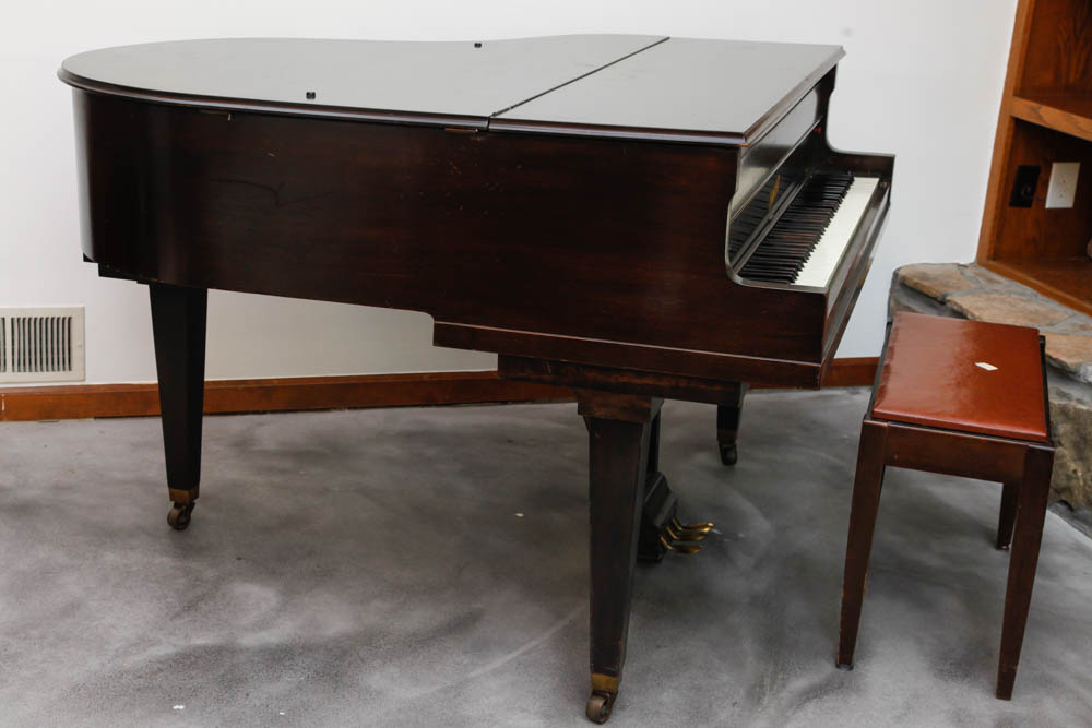 Apollo Mahogany Baby Grand Piano