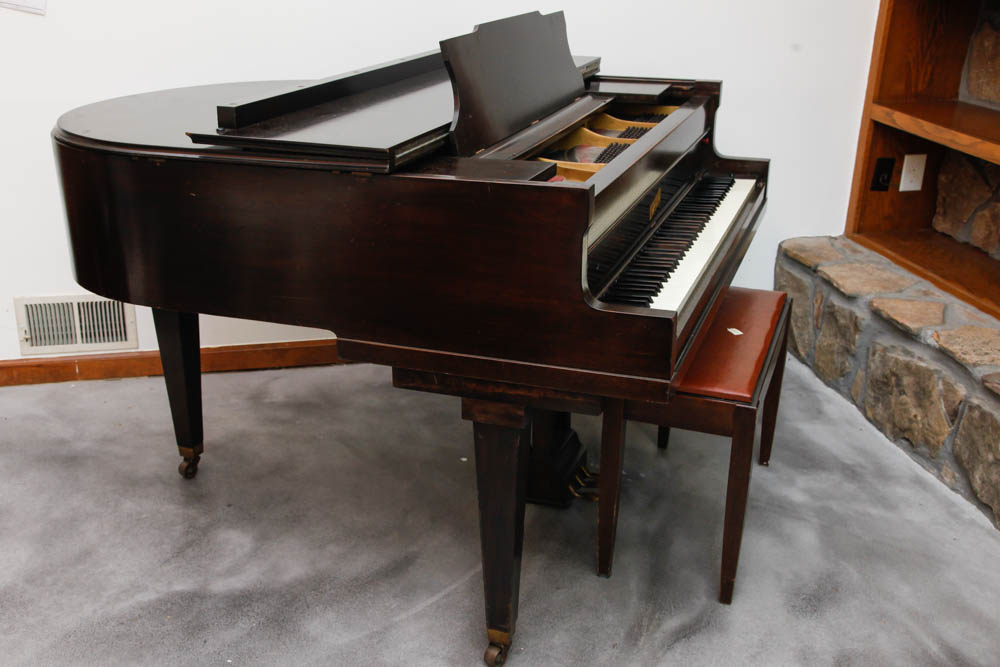 Apollo Mahogany Baby Grand Piano