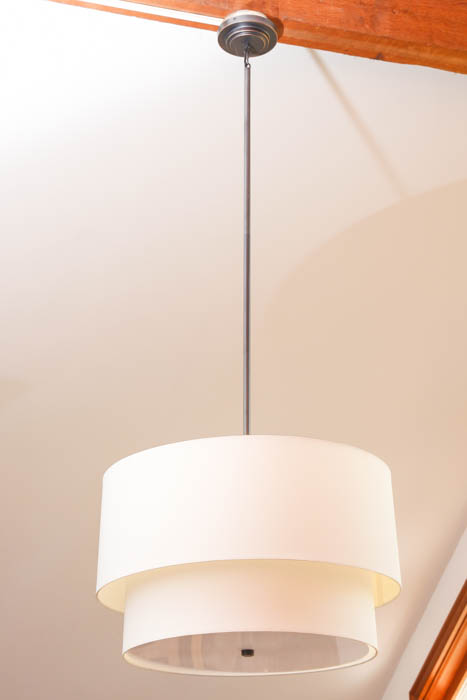 White Drum Pendant Light