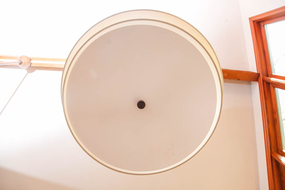 White Drum Pendant Light