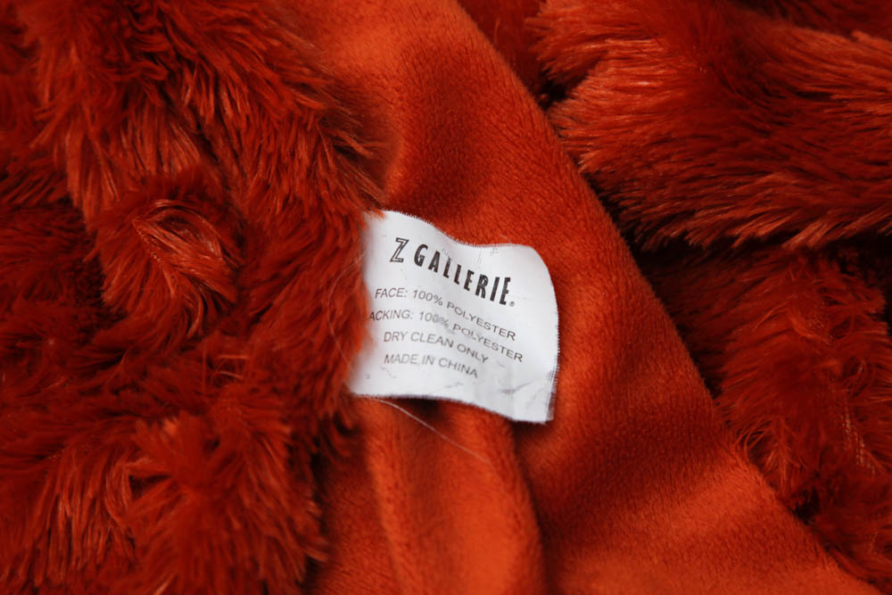 Trio of Decorative Pillows and Throw